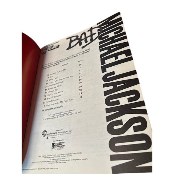 Vintage Michael Jackson songbooks Dangerous / Bad albums for Piano and Organ EZ - Picture 13 of 16